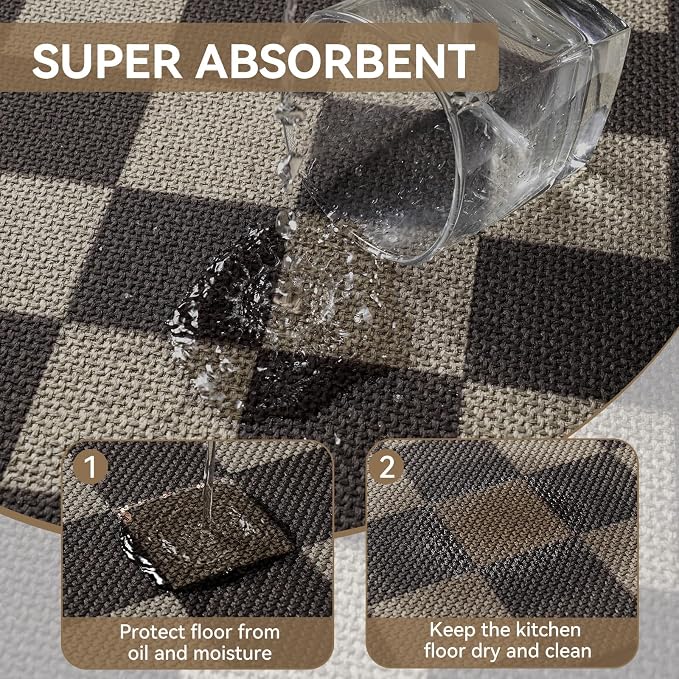 YDKGL Kitchen Rugs Non Slip Washable Kitchen Mats - Image 5