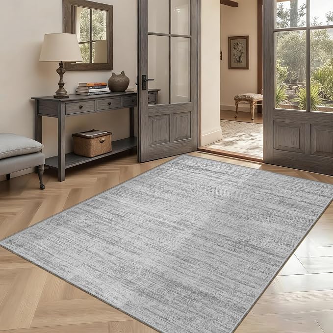 4x6 Rug - Stain Resistant Abstract Washable Rugs, Anti Slip Area Rugs - Image 8