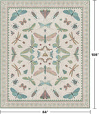 7x9 Green Butterfly Rugs for Kids Bedroom - Image 2