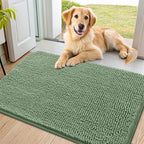 Smiry Dog Door Mat for Muddy Paws 36x24, Absorbent Dirt Trapper, Non-Slip by Smiry