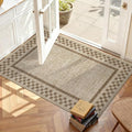 Small Area Rug 2x3 Modern Checkered Entry Rug Solid Color Scalloped Kitchen by GarveeHome