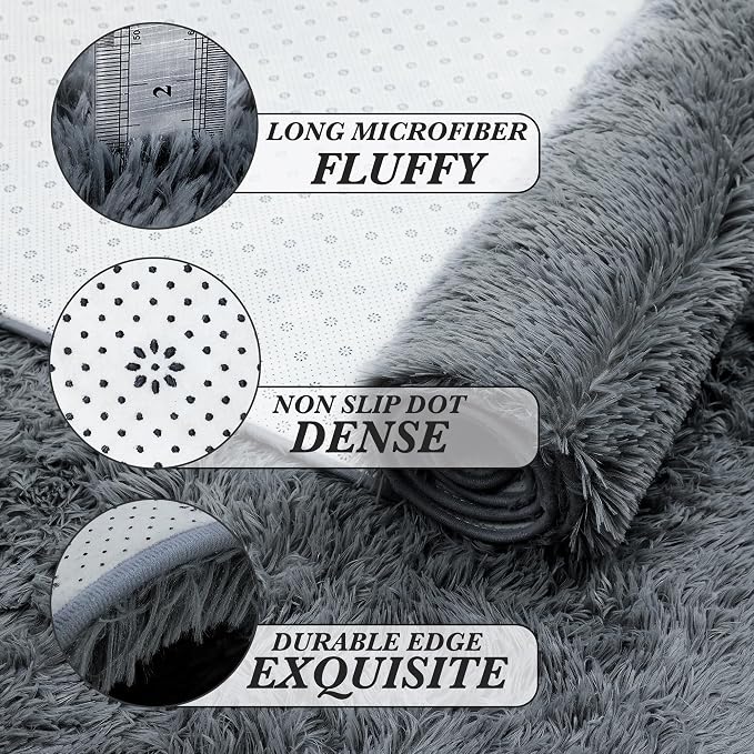 Fluffy Area Rugs for Bedroom 5x7: Shag Rugs for Bedroom - Image 7