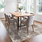 5x8 Washable Living Room Area Rug Modern Neutral Abstract Rug - Image 8