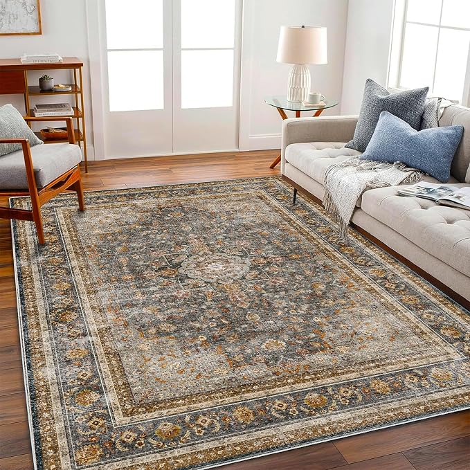 CHAMPLANT Area Rug 5'x7' Washable Rug Traditional Floor Cover Thin Retro - Image 2