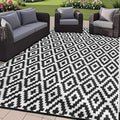 SAND MINE Waterproof Outdoor Rug 8x10 ft, Plastic Reversible Rug, Modern Area by SANDMIND