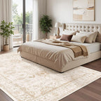 Madane Washable 6x9 Area Rugs for Living Room, Vintage Natural Rug - Image 2