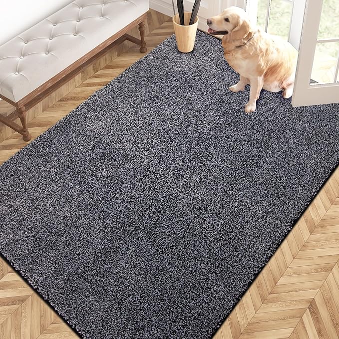 PURRUGS Easy Care Area Rug 4ft x 6ft, Non-Slip Machine Washable Door Mat by PURRUGS