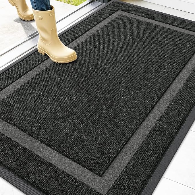 OLANLY Front Door Mat Indoor Outdoor Entrance, Waterproof All-Season, by OLANLY