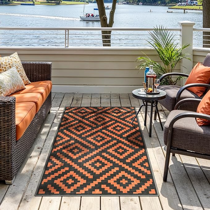 GENIMO Outdoor Rug for Patio Clearance, Waterproof Reversible Fall Doormat - Image 6