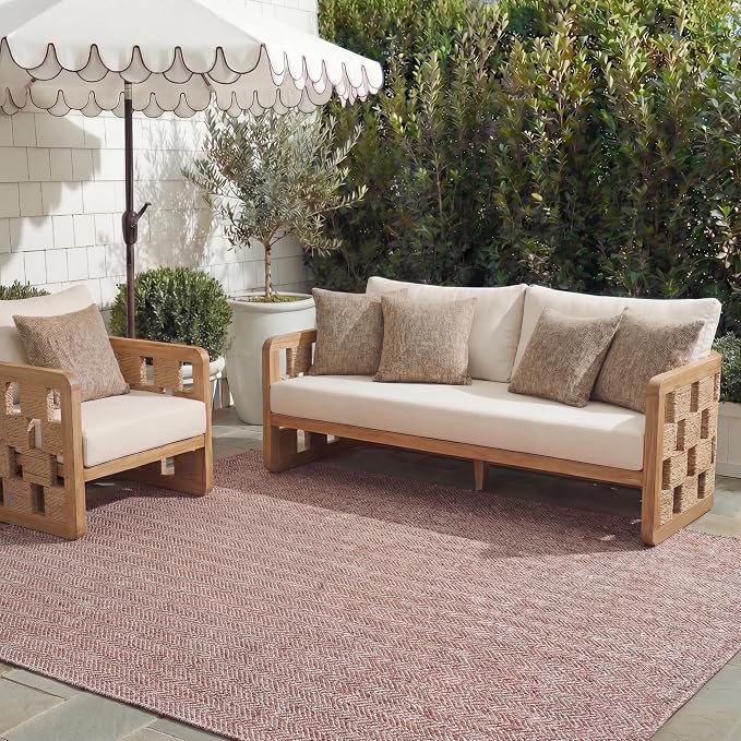 SAFAVIEH Outdoor Area Rug 6'7"x9'6" by Unknown