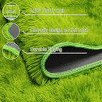 Soft Fluffy Grass Green Area Rug 8x10 - Image 4