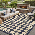 HUGEAR Outdoor Rug for Patios Clearance, Waterproof Mat, Large Outside Carpet by HUGEAR