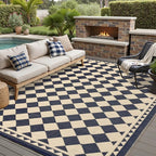HUGEAR Outdoor Rug for Patios Clearance, Waterproof Mat, Large Outside Carpet by HUGEAR