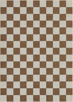 GarveeHome Checkered Terracotta Brown 3x5 Washable Rug Geometric Diamond Dot - Image 4