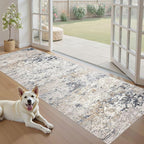 DMOYEST Washable Runner Rug for Hallway: 3x8 Neutral Modern Abstract Low Pile - Image 6