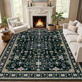 Area Rugs 10x14 Living Room Rug: Washable Rug Soft Vintage Boho Medallion by EXPEDIX