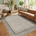 GarveeHome Scalloped Washable Rug 6x9 Rugs - Image 2