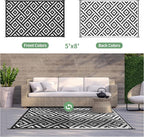 GENIMO 5'x8' Outdoor Rug Waterproof, Reversible Mats, Outdoor Area Rug - Image 4
