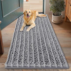 Smiry Dog Door Mat for Muddy Paws 48x30, Absorbent Dirt Trapper, Non-Slip by Smiry