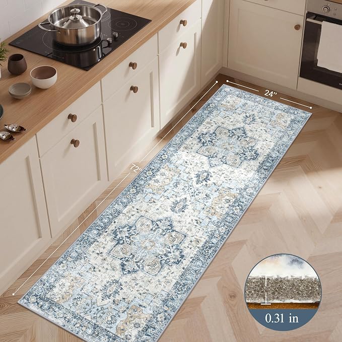 GENIMO Kitchen Rugs Non Slip Washable, Kitchen Mats - Image 3