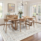 befbee 6x9 Area Rugs for Living Rooms, Stain Resistant Neutral Washable Rugs - Image 8