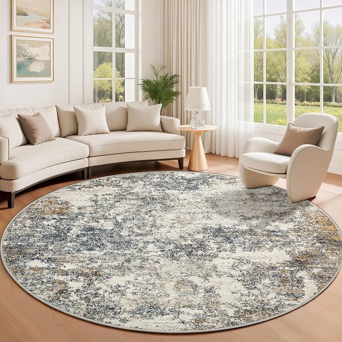 8ft Washable Round Rug - Image 6