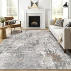 LOONGRUG 9x12 Area Rug Living Room: Washable Large Abstract Soft Stain by LOONGRUG