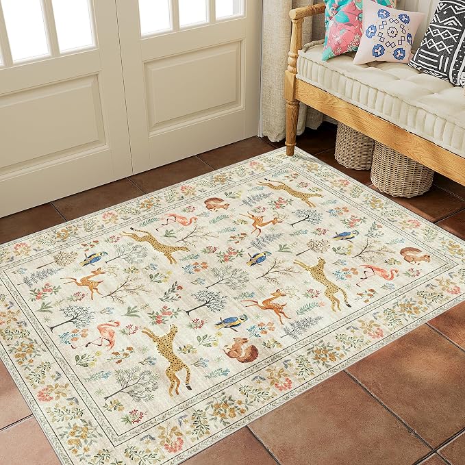 DUKINO 2x3 Rug, Washable Animal Rugs - Image 7