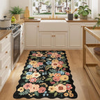 DUKINO 3x5 Area Rug, Floral Non-Slip Indoor Washable Rug - Image 4