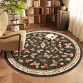 Mushroom Insect 5ft Round Rug Washable Non-Slip Soft Ultra-Thin Small Boho by ROYHOME