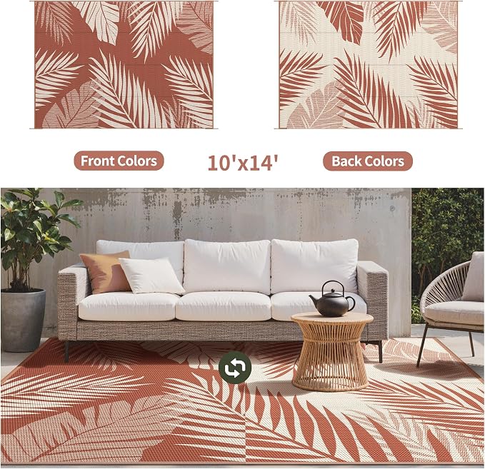 GENIMO Outdoor Rug 10' x 14' Waterproof - Image 2