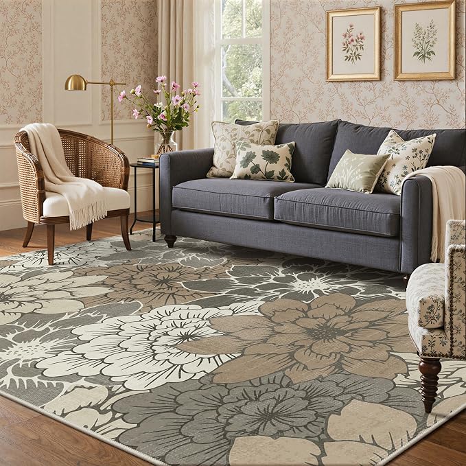 GENIMO Indoor Outdoor Area Rug 8'x10', Machine Washable Rugs - Image 8