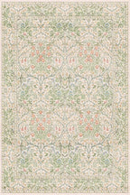 Beige Green 4x6 Washable Area Rug - Image 2