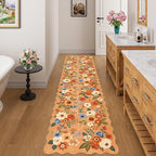 DUKINO 2x8 Washable Runner Rug, Lightweight Soft Floral Hallway Rug Runner - Image 3