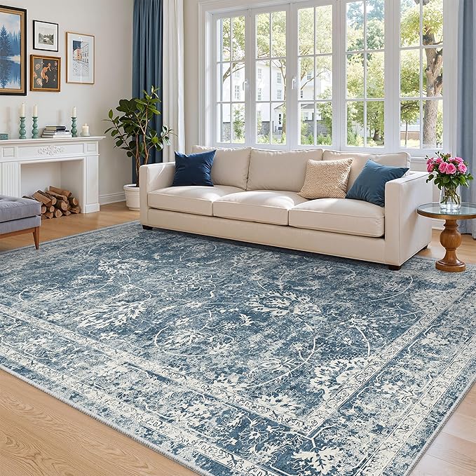 Madane 8x10 Area Rugs for Living Room, Machine Washable Vintage Rug - Image 4