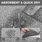 YDKGL Kitchen Runner Rugs Non Slip Washable Anti Fatigue, Super Absorbent 0.4" - Image 5