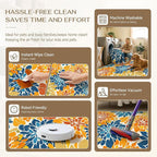 HUGEAR Floral Textured Weave Indoor Outdoor Area Rug 8X10 Washable High Traffic - Image 5