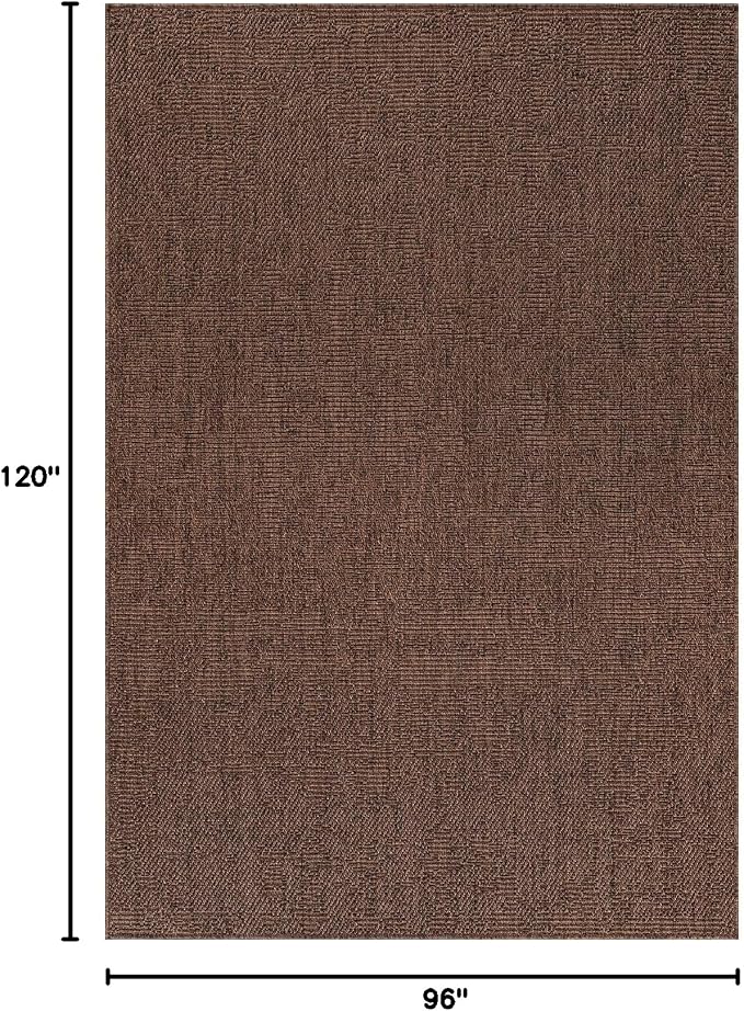 CAMILSON Easy Jute Rug 8x10, Indoor Outdoor Brown Color Fiber Area Rugs - Image 2
