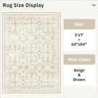Soalmost Area Rugs 5x7, Washable Rug, Stain Resistant 5x7 Area Rugs - Image 5