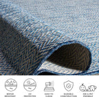 SAFAVIEH Outdoor Square Rug 4' - Image 5