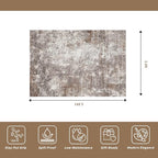 8x10 Washable Living Room Rug – Modern Neutral Abstract Large Area Rug - Image 2