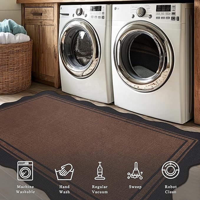 Easy Jute Kitchen Runner 2x6 Kitchen Runner Rug Washable Non Slip Outdoor Rug - Image 7