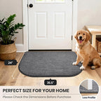 PURRUGS Dirt Trapping Door Mat Half Round 24" x 35.5", Non-Slip Machine - Image 8