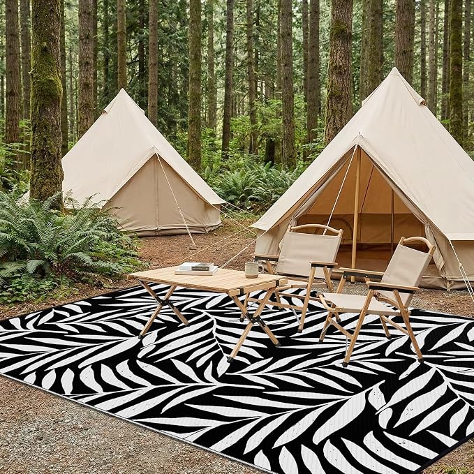Smiry Outdoor Rug 9x12 ft, Waterproof Reversible Plastic Straw Rugs, Outdoor - Image 7