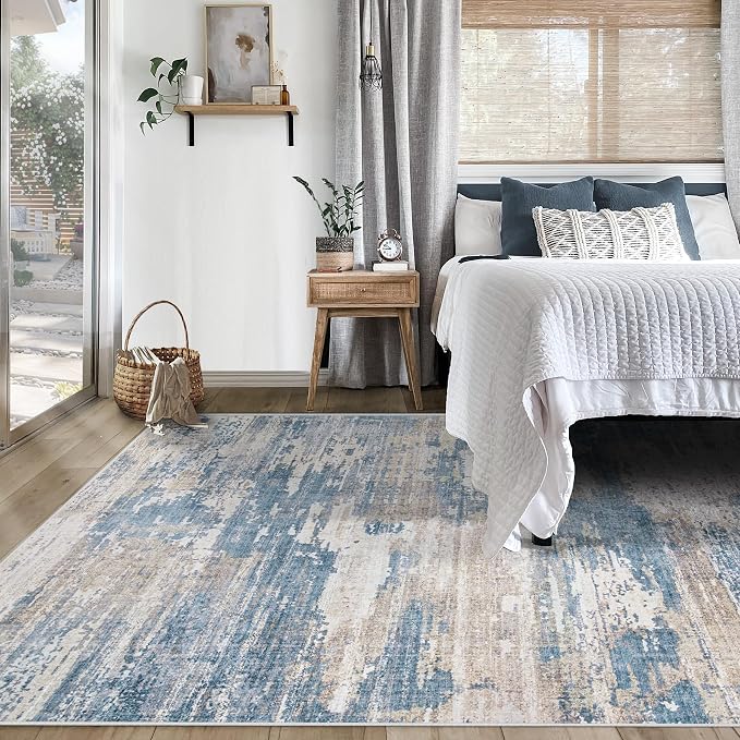 XLUEZ 5x7 Area Rugs for Living Room, Washable Modern Abstract Large Area Rug - Image 4