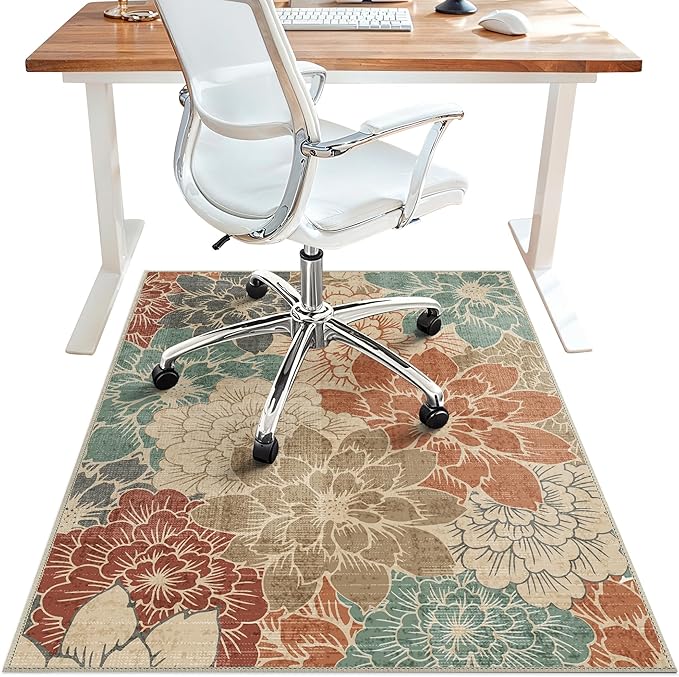 48"x60" Office Chair Mat for Hardwood Tile Floor, Under Desk Carpet Protector by BESBLEE