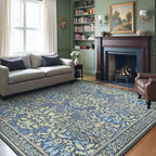 GENIMO 6x9 Washable Area Rug, Non-Slip Vintage Boho Floral Carpet, Soft by GENIMO