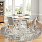6ft Washable Round Rug - Image 4