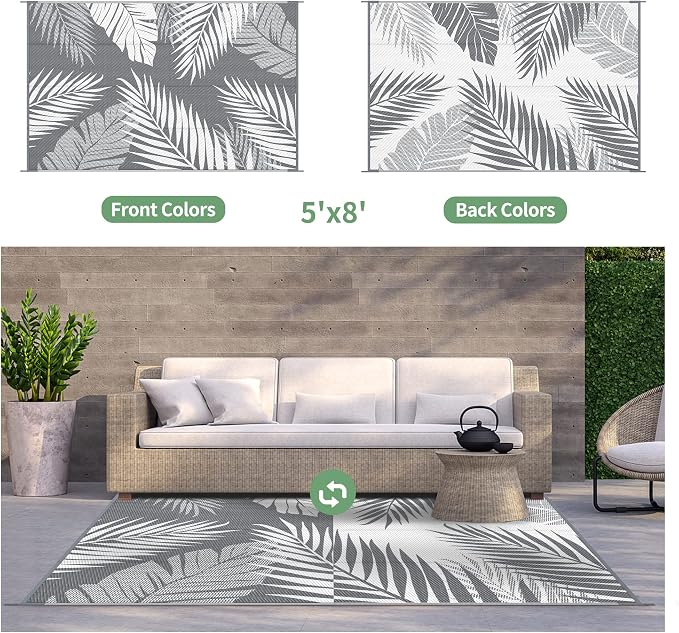 GENIMO Outdoor Rug 5' x 8' Waterproof - Image 2