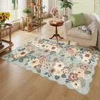 DUKINO 3x5 Area Rug, Floral Non-Slip Indoor Washable Rug - Image 3